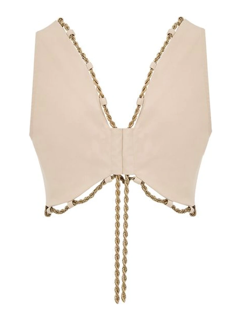 Beige Cotton Waistcoat