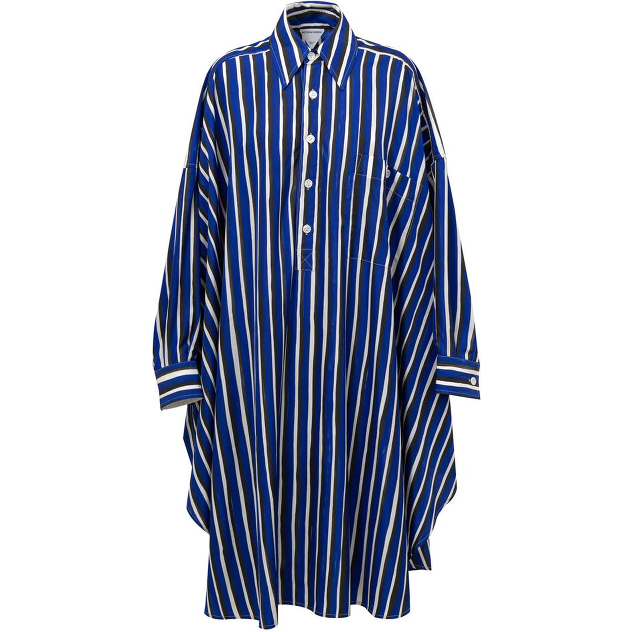 Blue Textile Long Dress