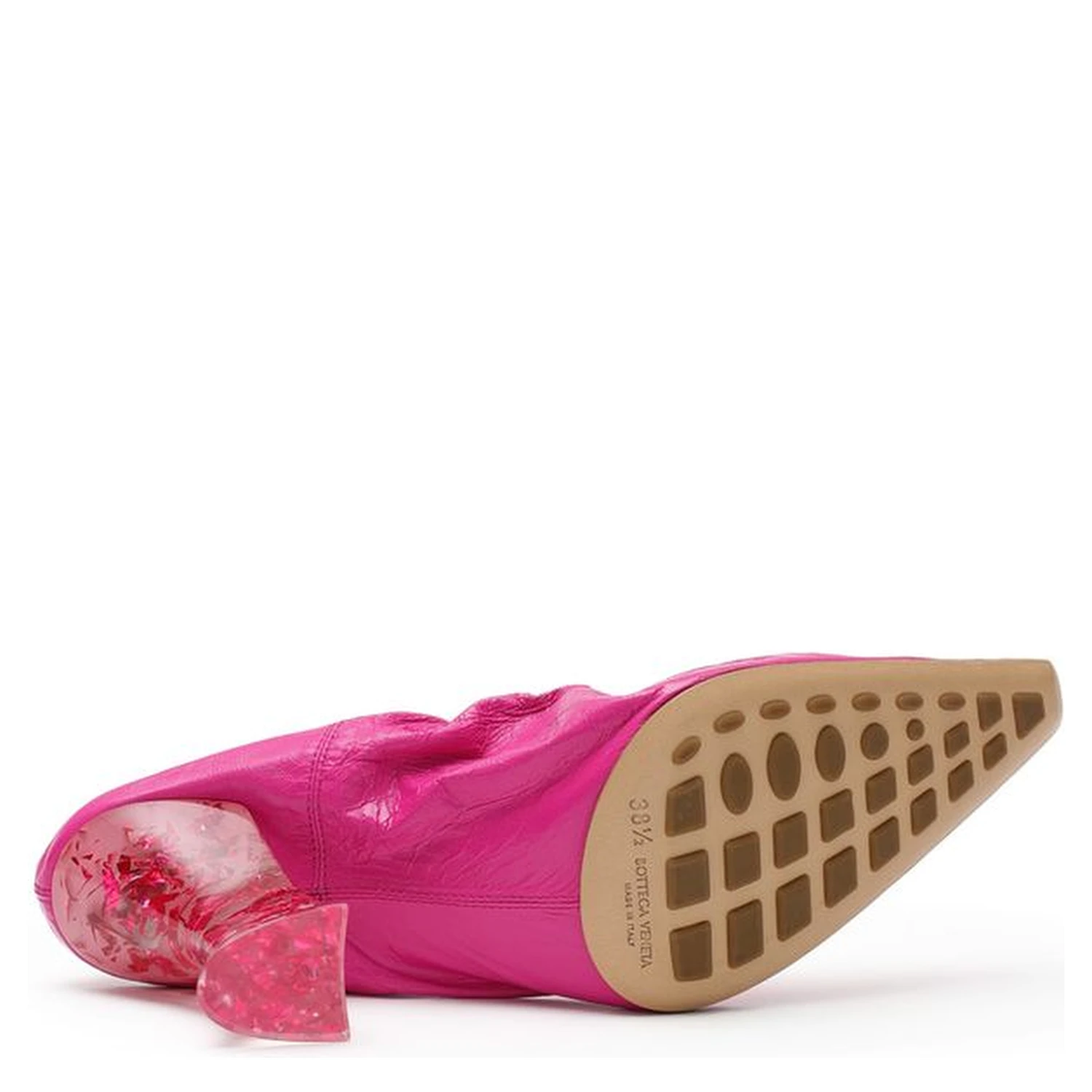 Fuchsia Leather Slippers
