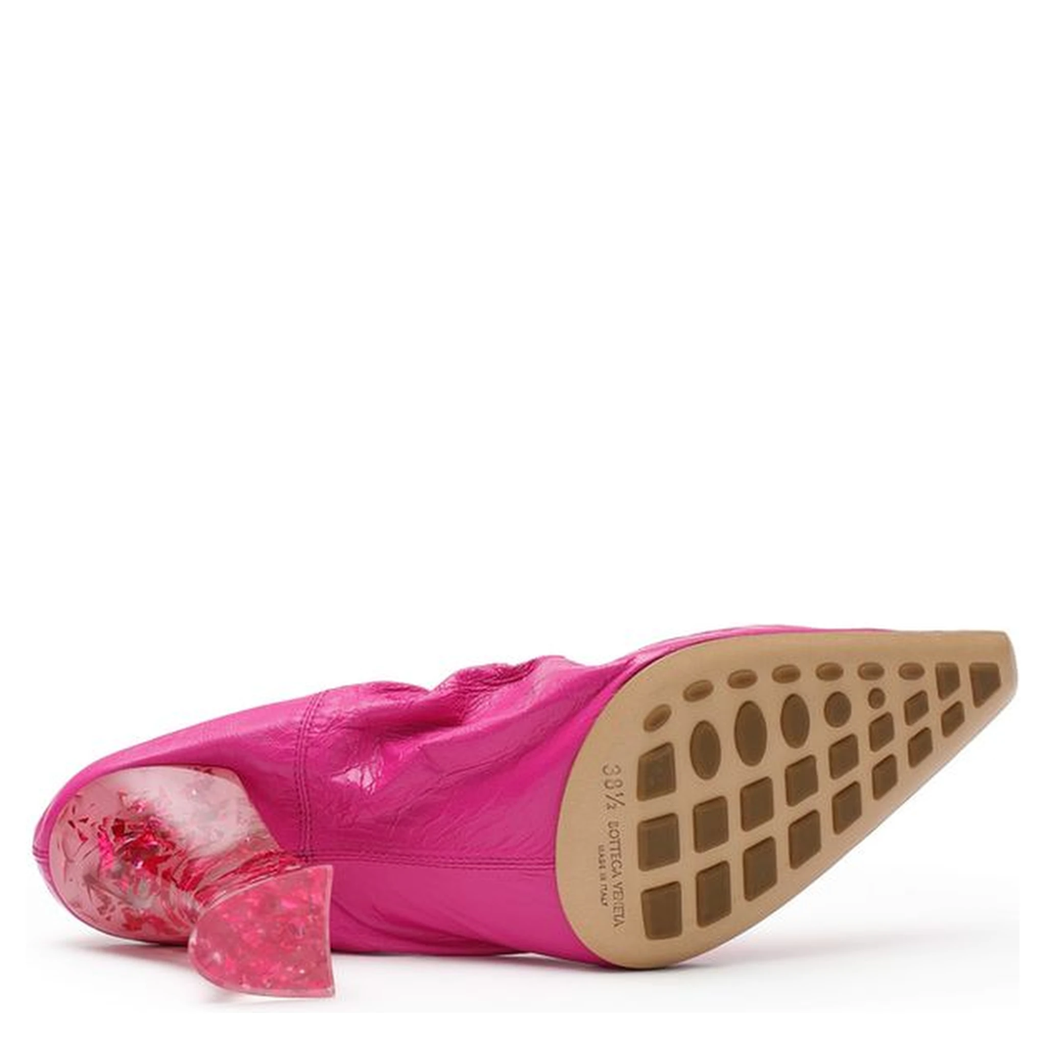 Fuchsia Leather Slippers