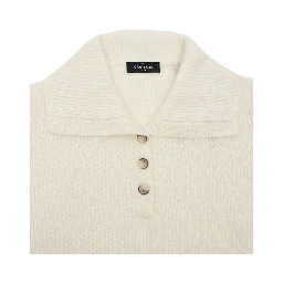 White Wool Polo Shirt