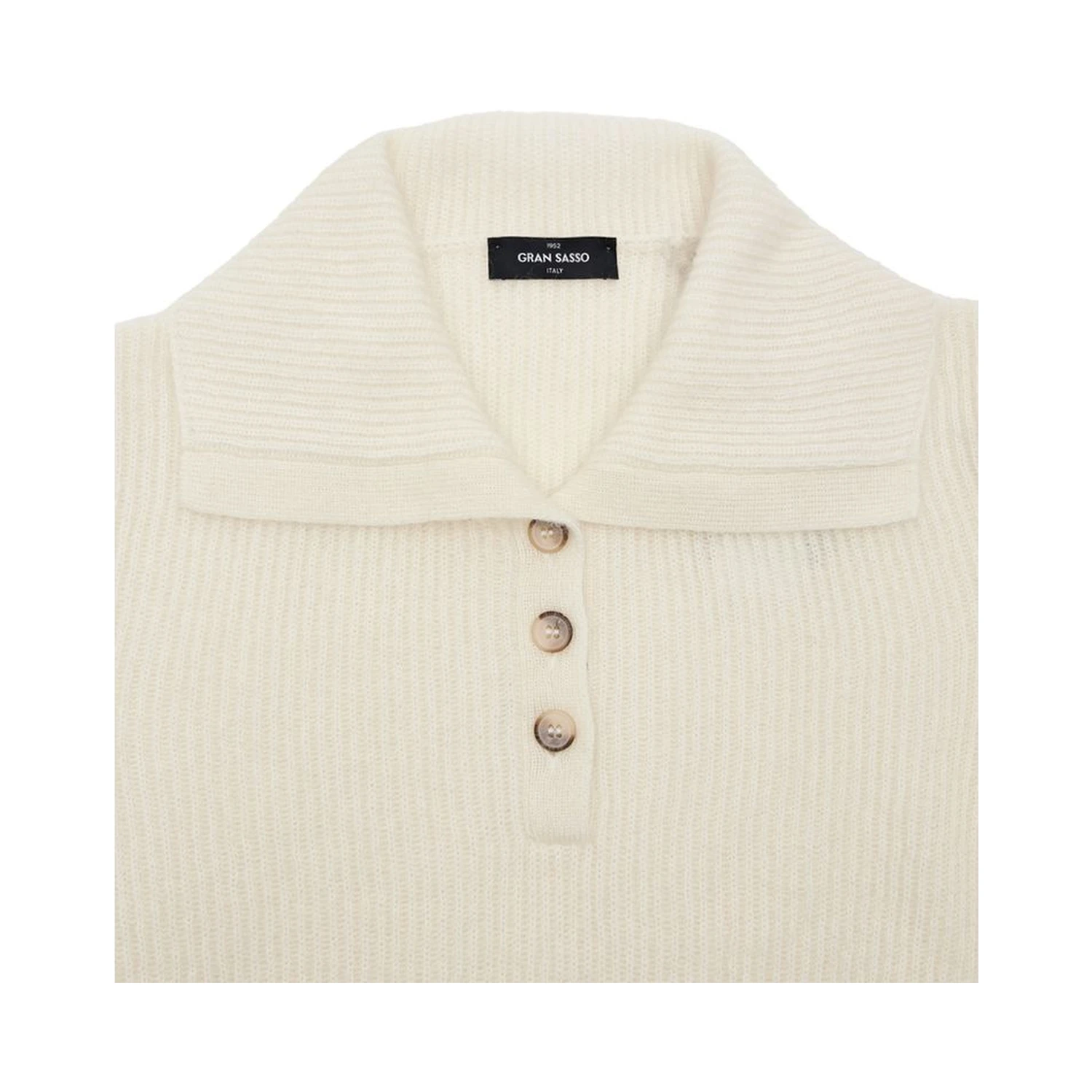 White Wool Polo Shirt