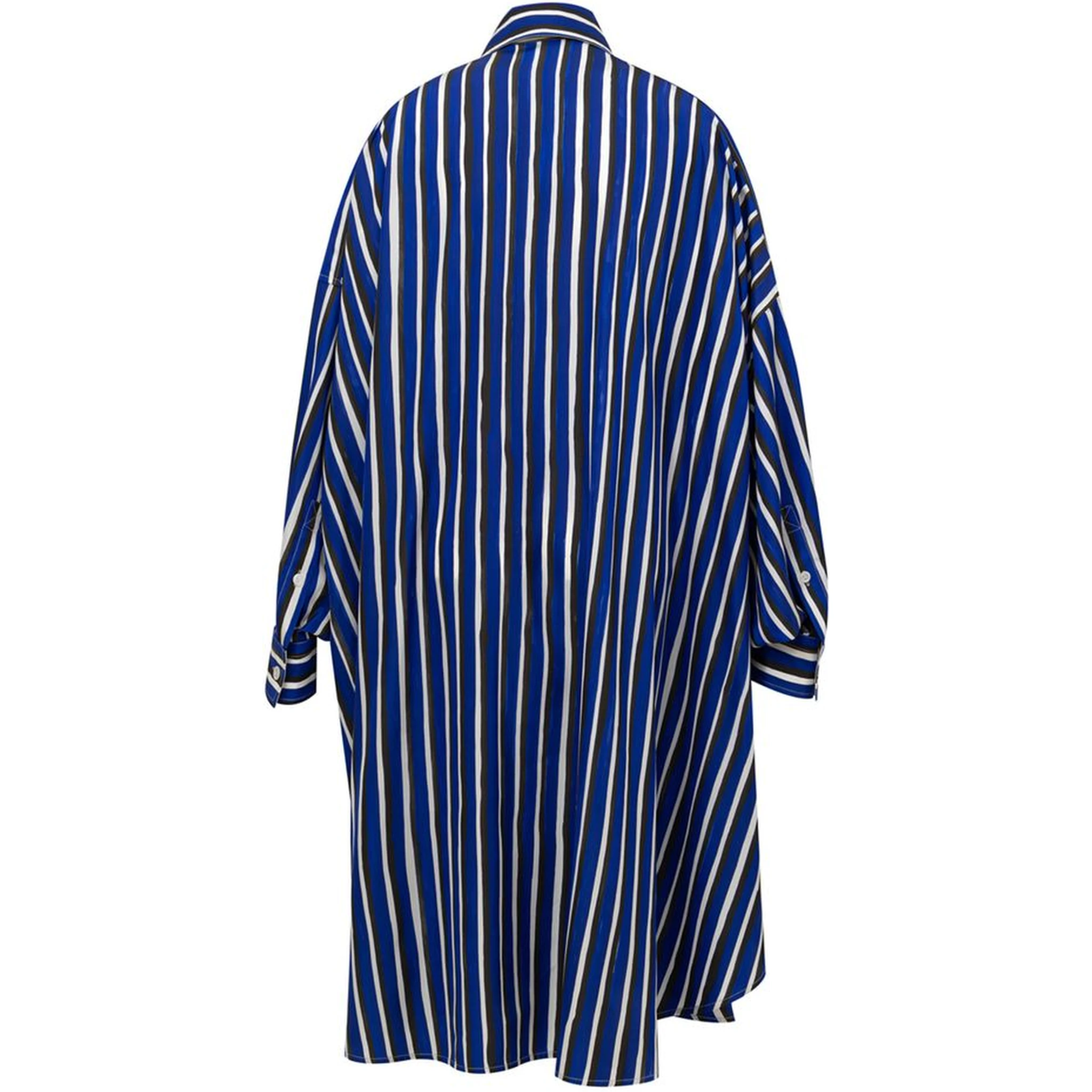 Blue Textile Long Dress