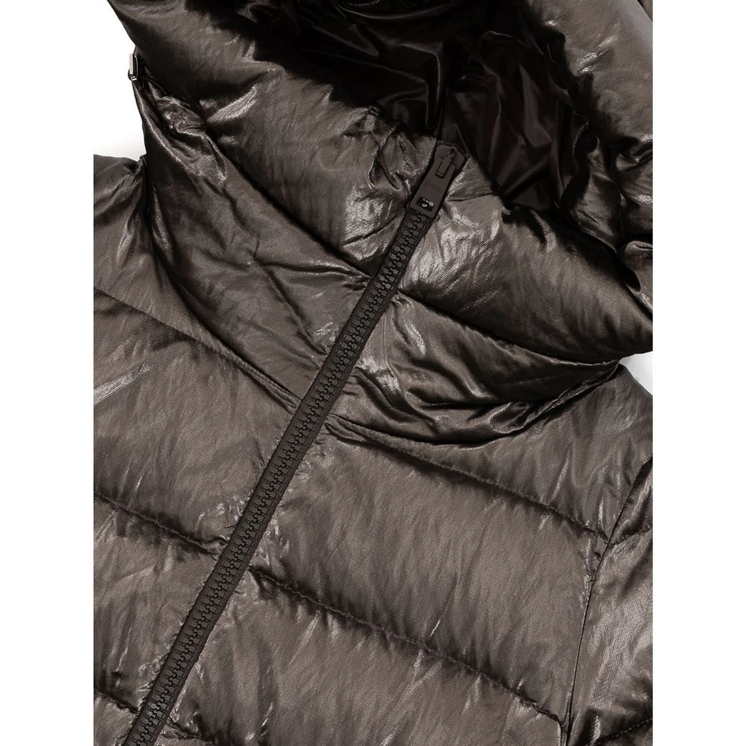 Gray Viscose Parka