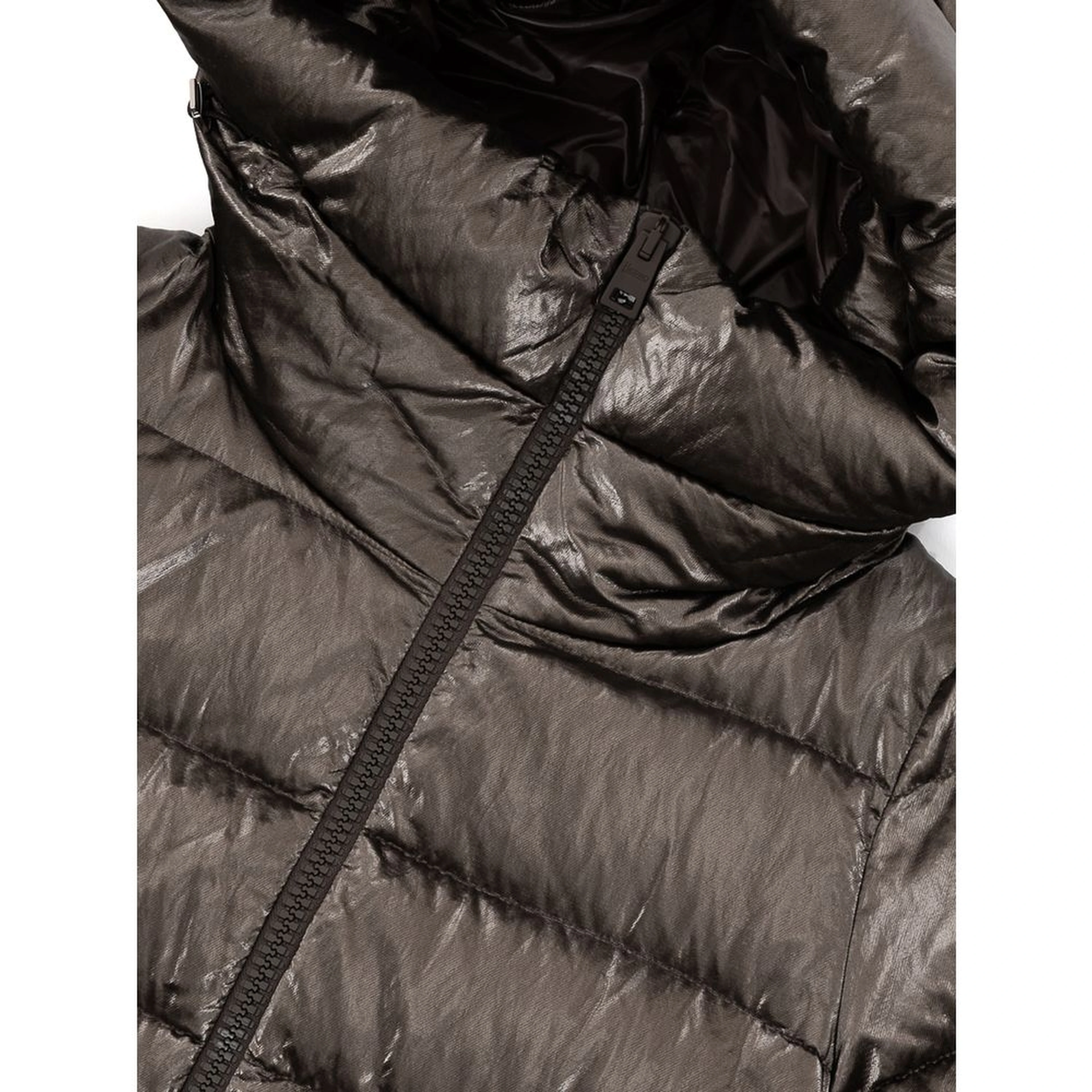 Gray Viscose Parka