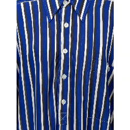 Blue Textile Long Dress