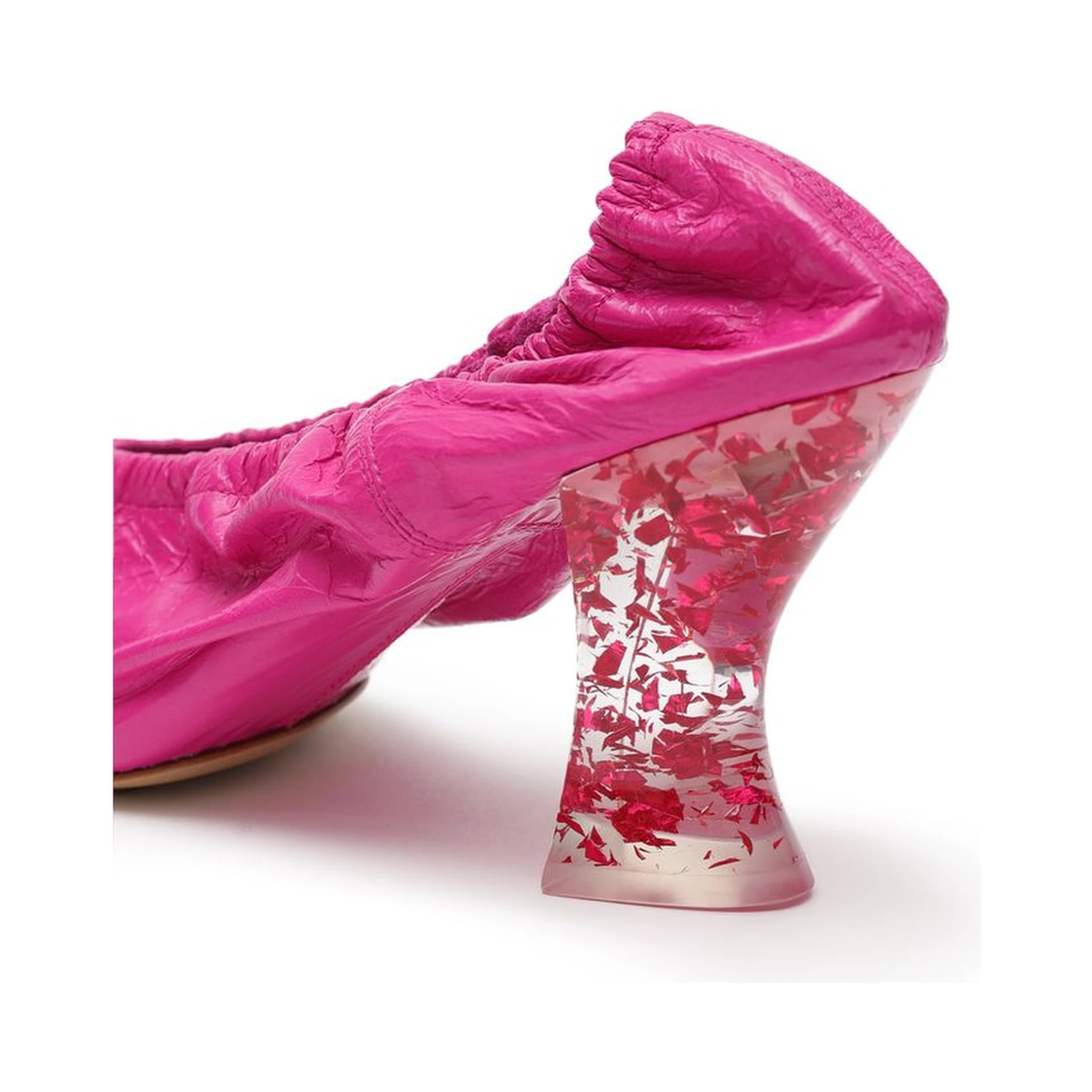 Fuchsia Leather Slippers