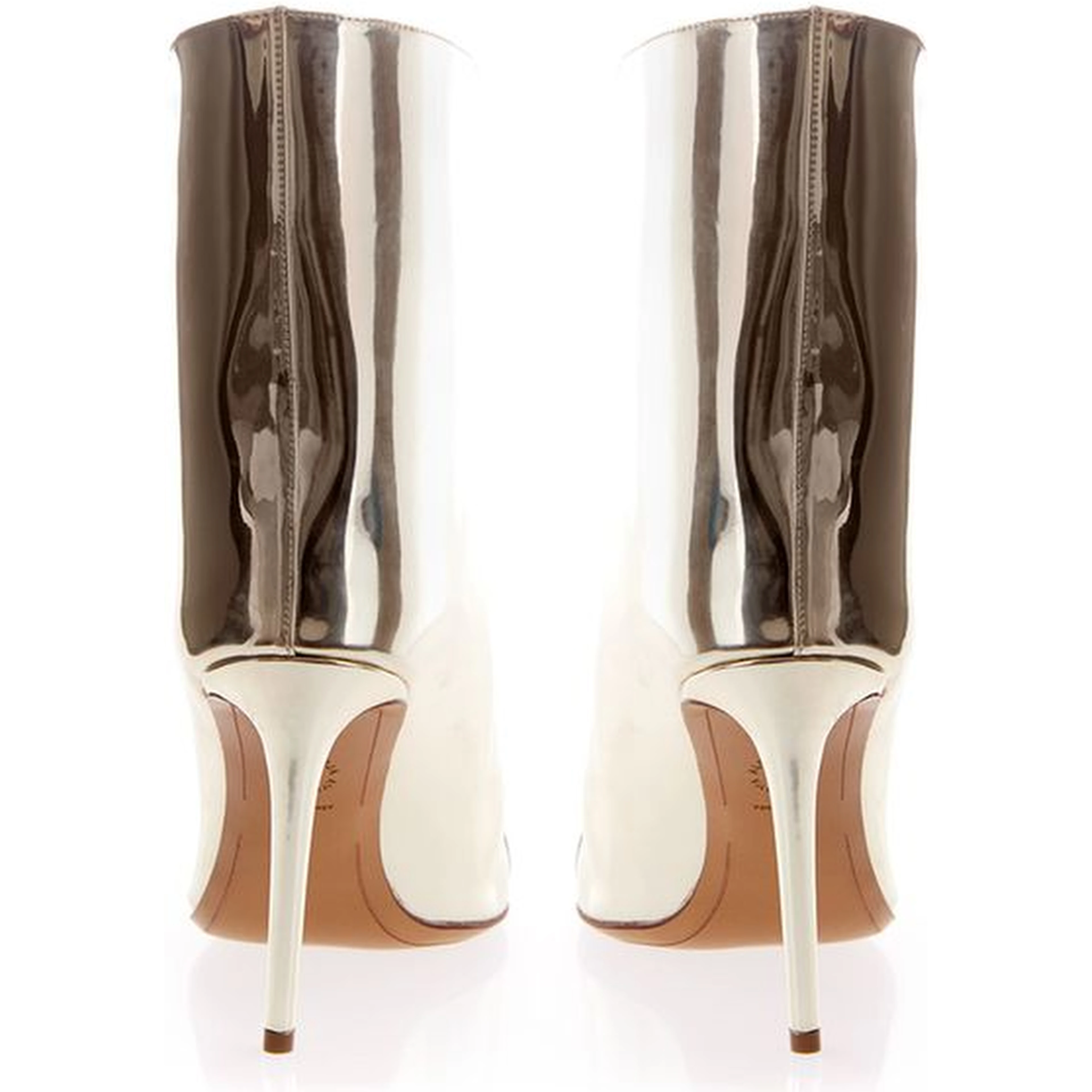 Multicolor Patent Leather Ankle Boots