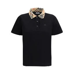 Black Cotton Polo Shirt