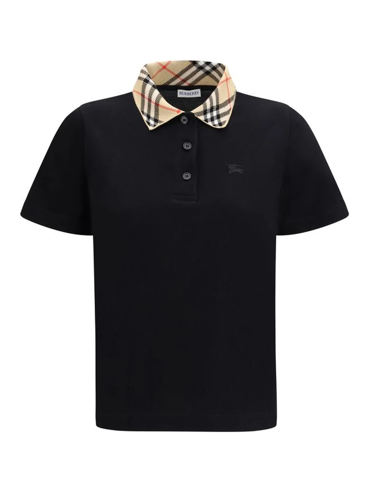 Black Cotton Polo Shirt