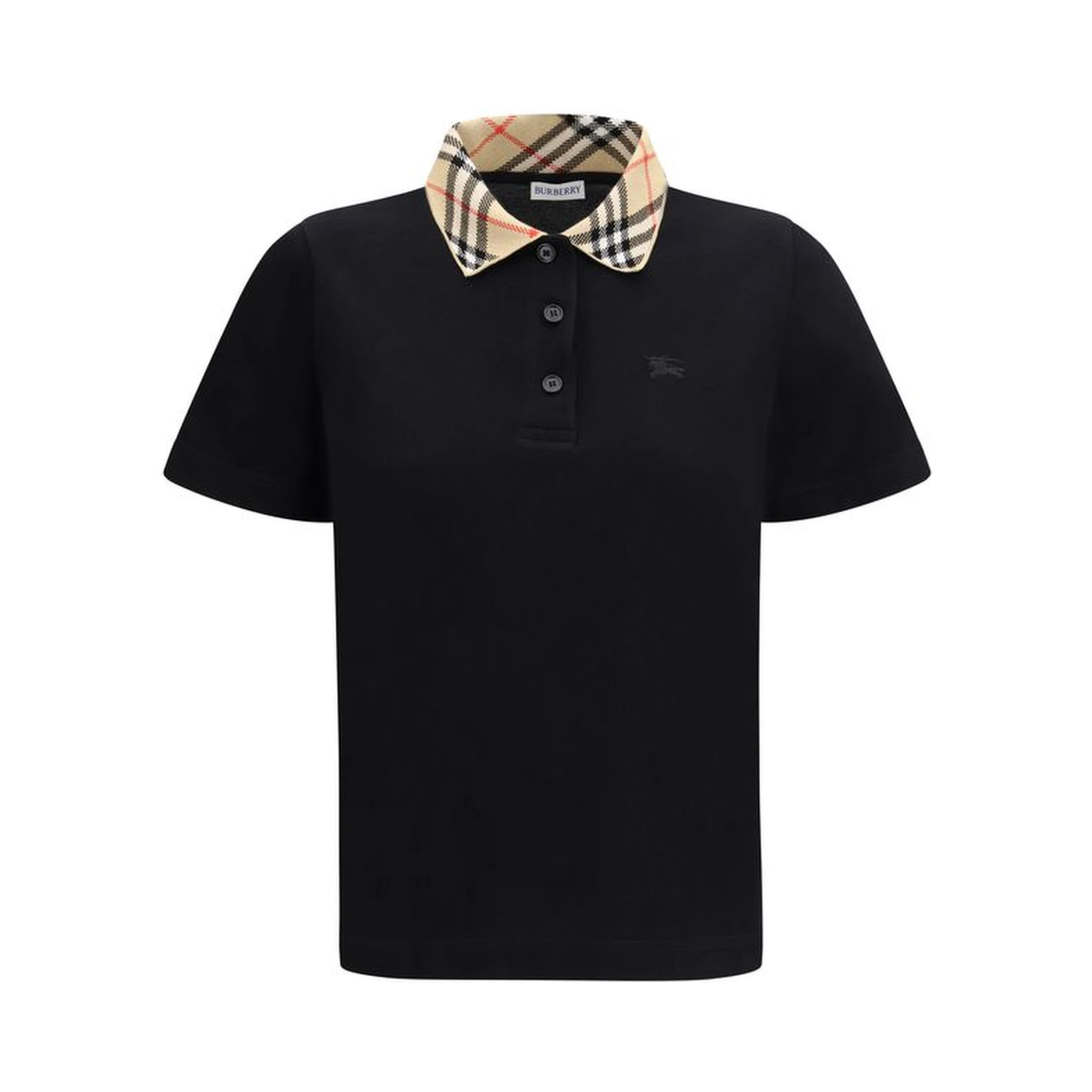 Black Cotton Polo Shirt