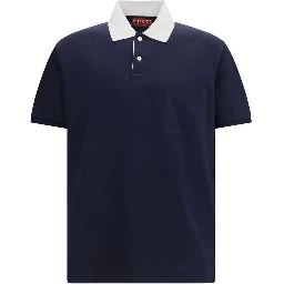 Blue Cotton Polo Shirt