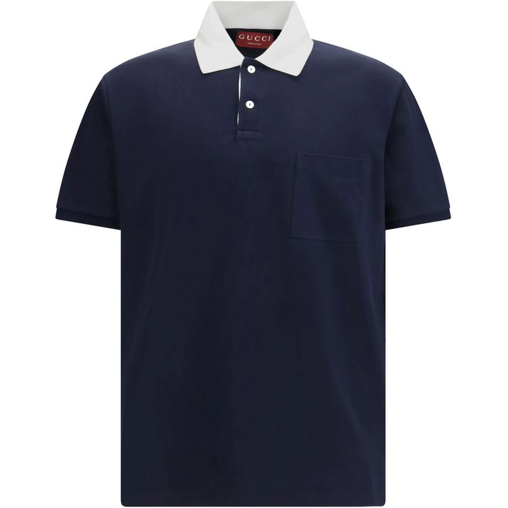 Blue Cotton Polo Shirt