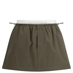Bicolor Cotton Mini Skirt