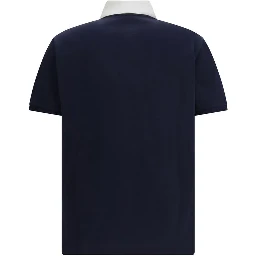 Blue Cotton Polo Shirt