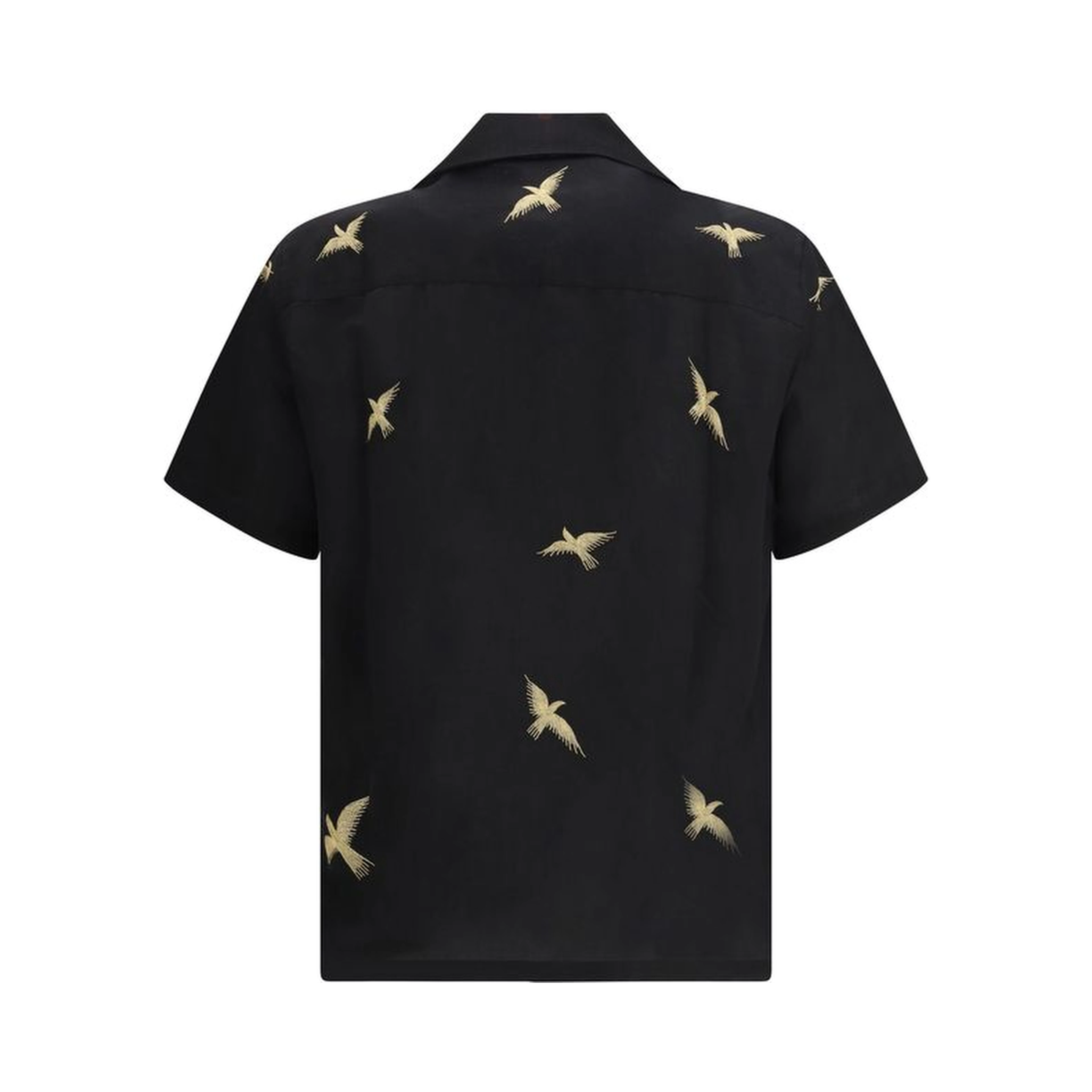 Black Cotton Pattern Shirt