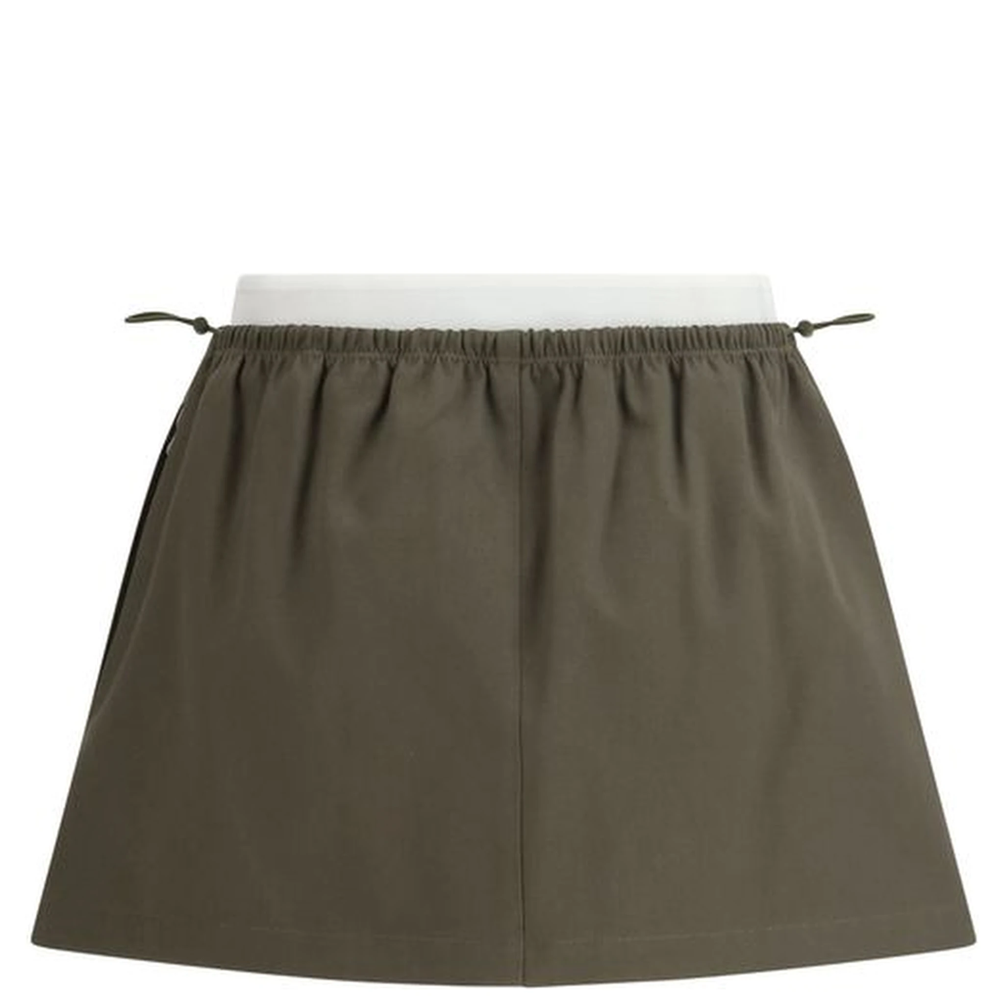 Bicolor Cotton Mini Skirt