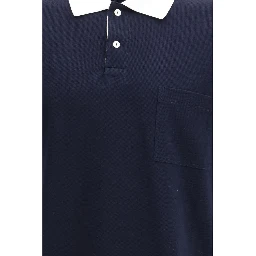 Blue Cotton Polo Shirt