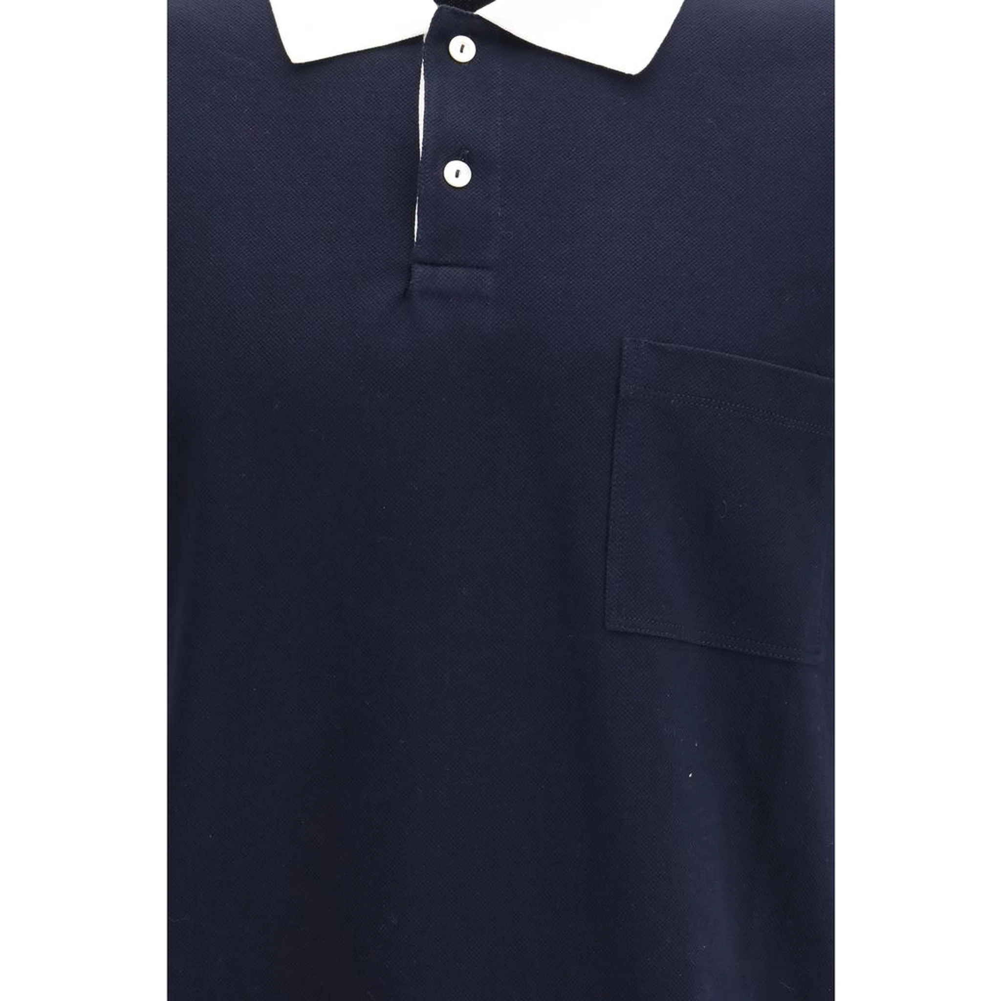 Blue Cotton Polo Shirt