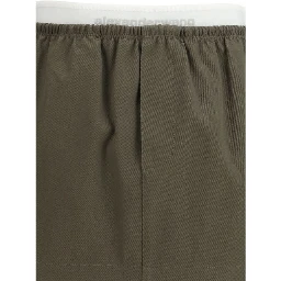 Bicolor Cotton Mini Skirt