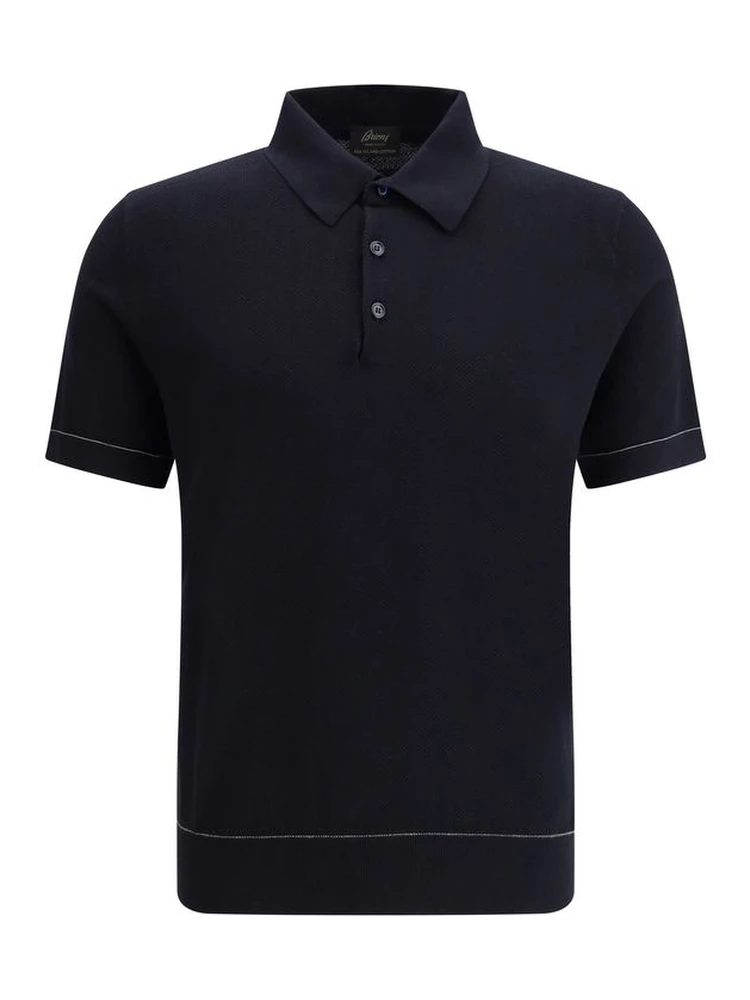 Black Cotton Polo Shirt