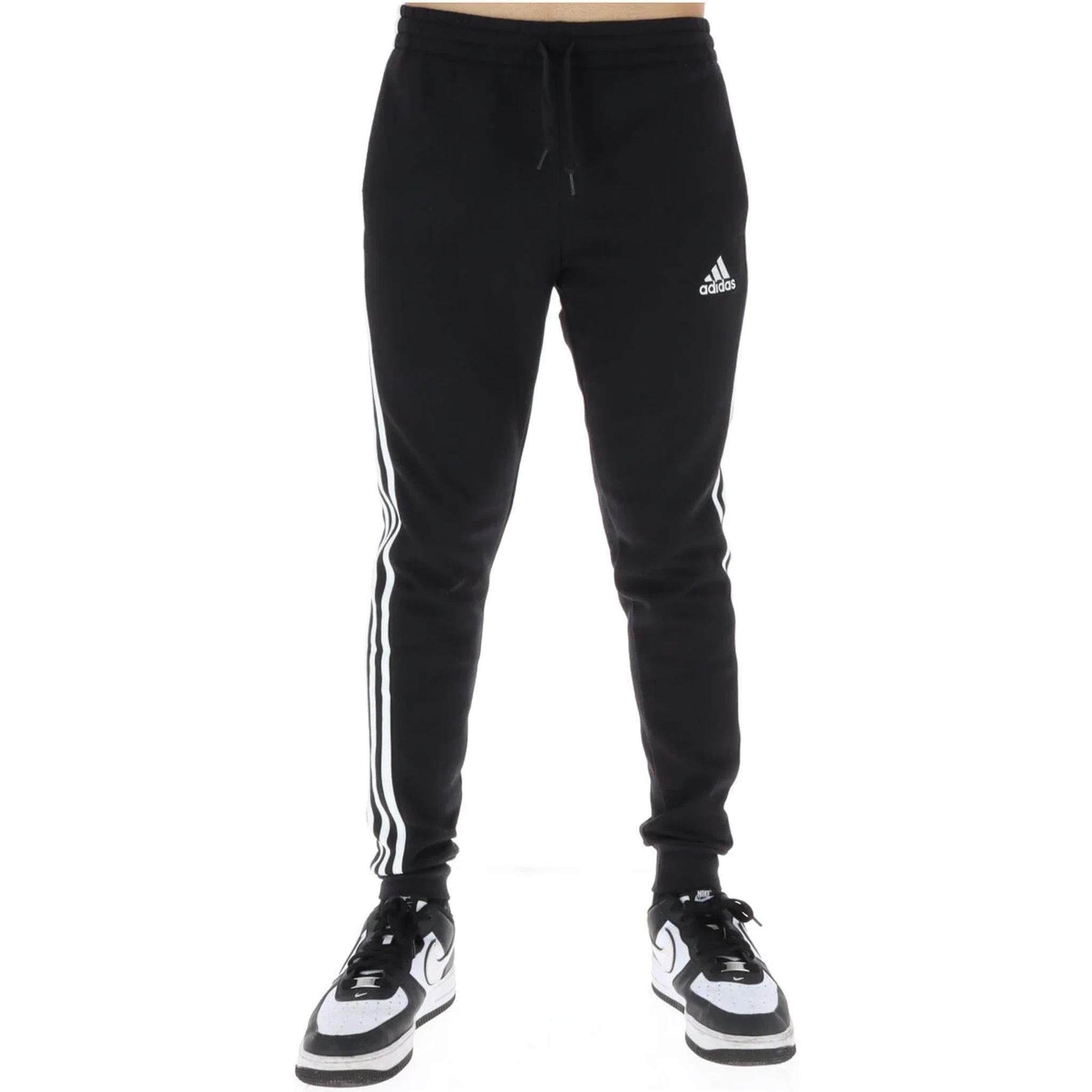 Black Cotton Athletic Pants
