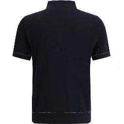 Black Cotton Polo Shirt