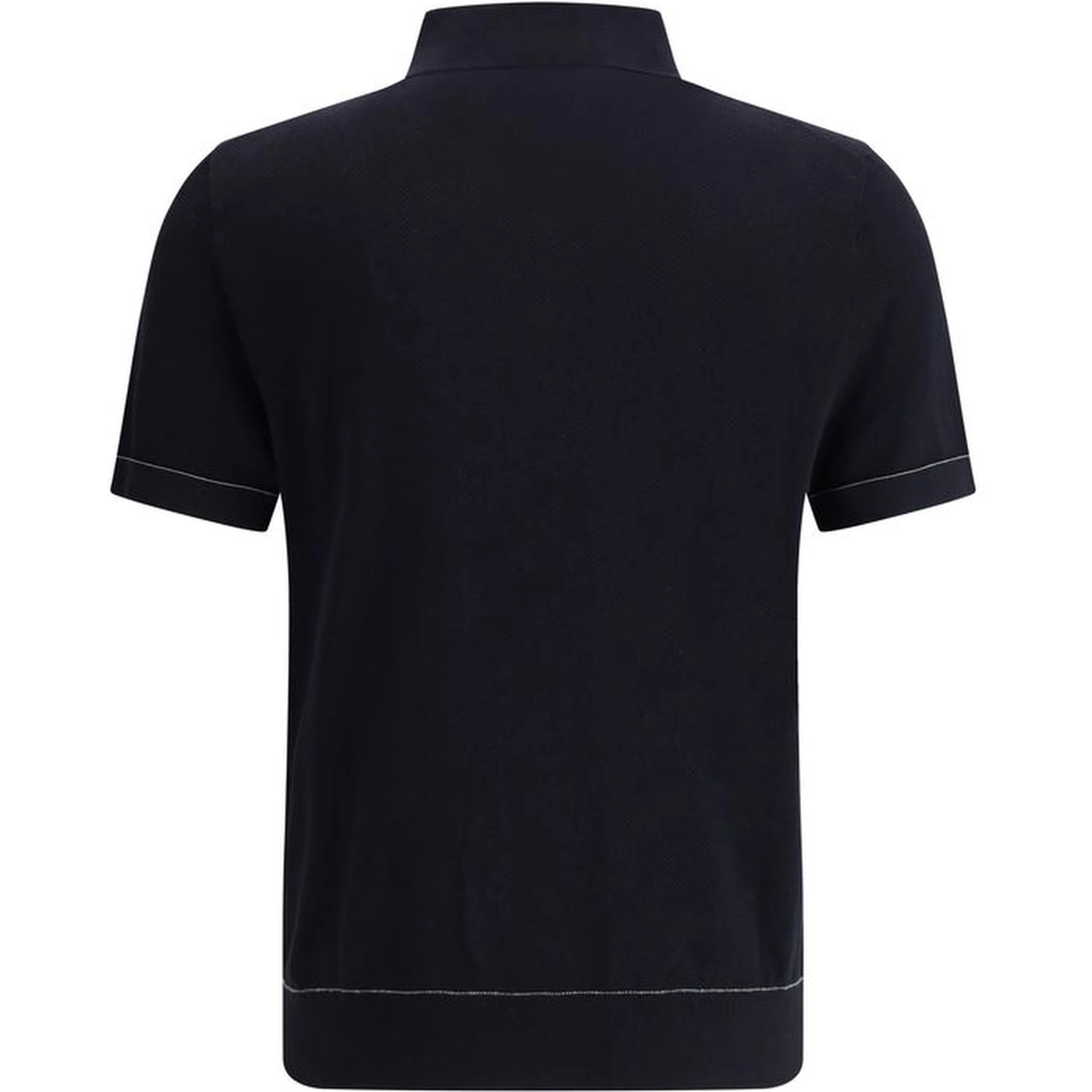 Black Cotton Polo Shirt