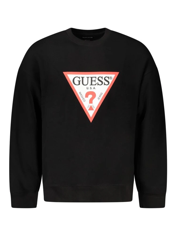 Black Cotton Men Sweater
