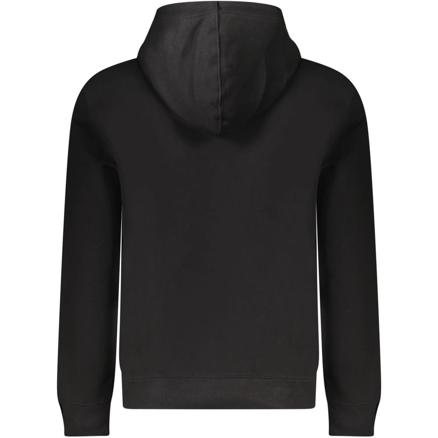 Black Cotton Men Sweatshirt Slim Fit Hooded