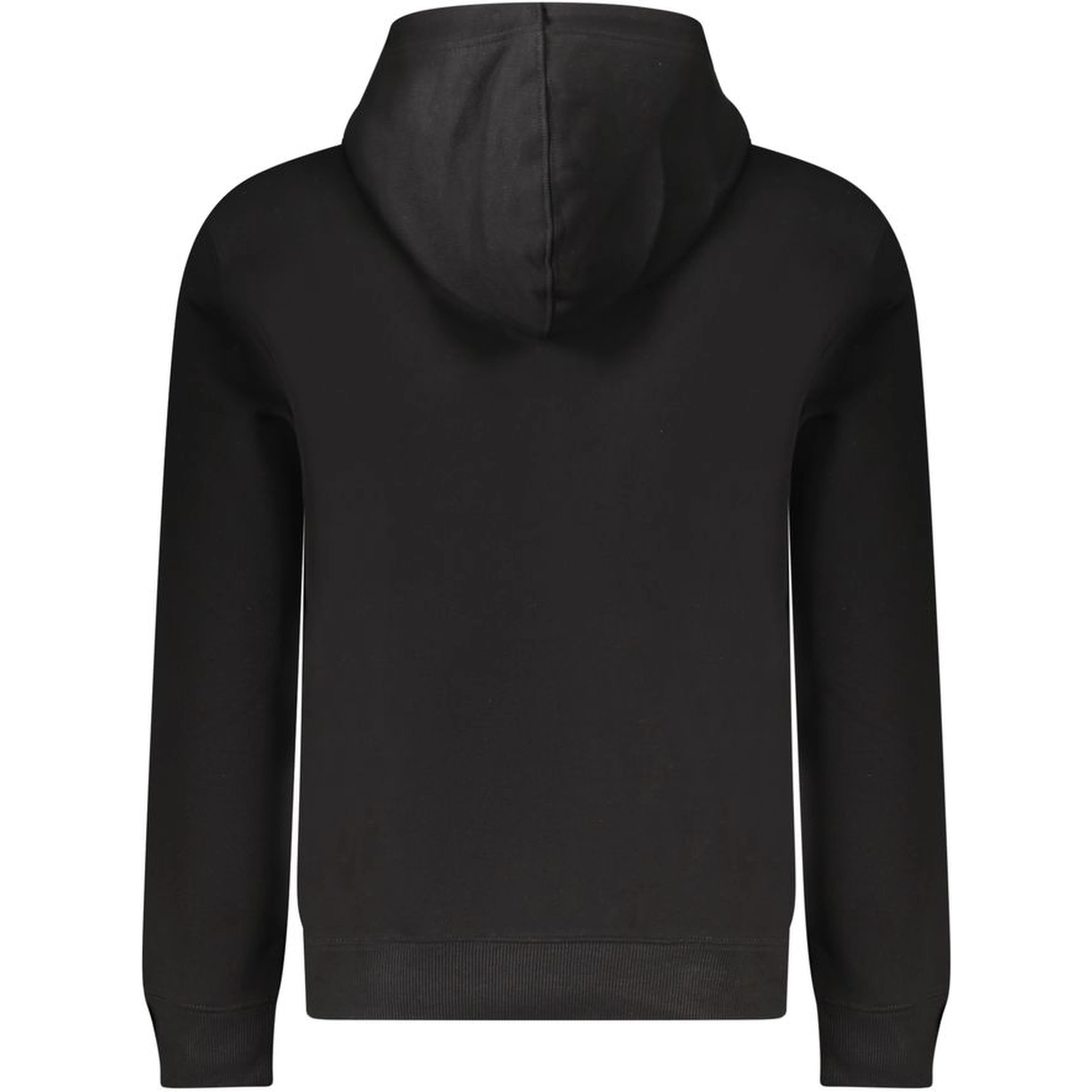 Black Cotton Men Sweatshirt Slim Fit Hooded