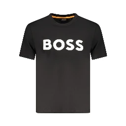 Black Cotton Men T-Shirt