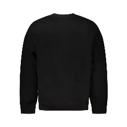 Black Cotton Men Sweater