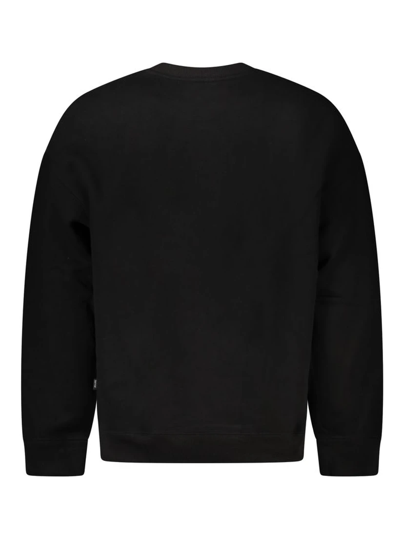 Black Cotton Men Sweater
