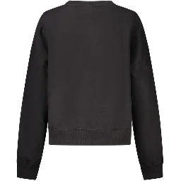 Black Organic Cotton Women Sweatshirt