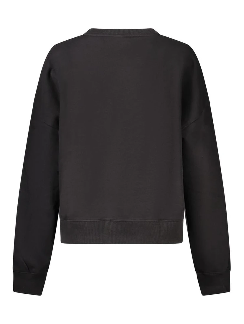 Black Organic Cotton Women Sweatshirt