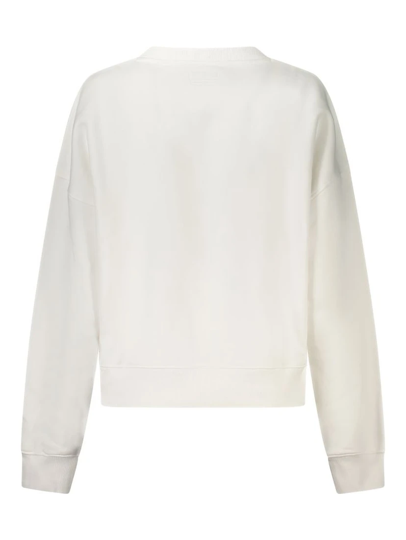 Bianco Cotton Women Sweatshirt