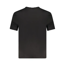 Black Cotton Men T-Shirt