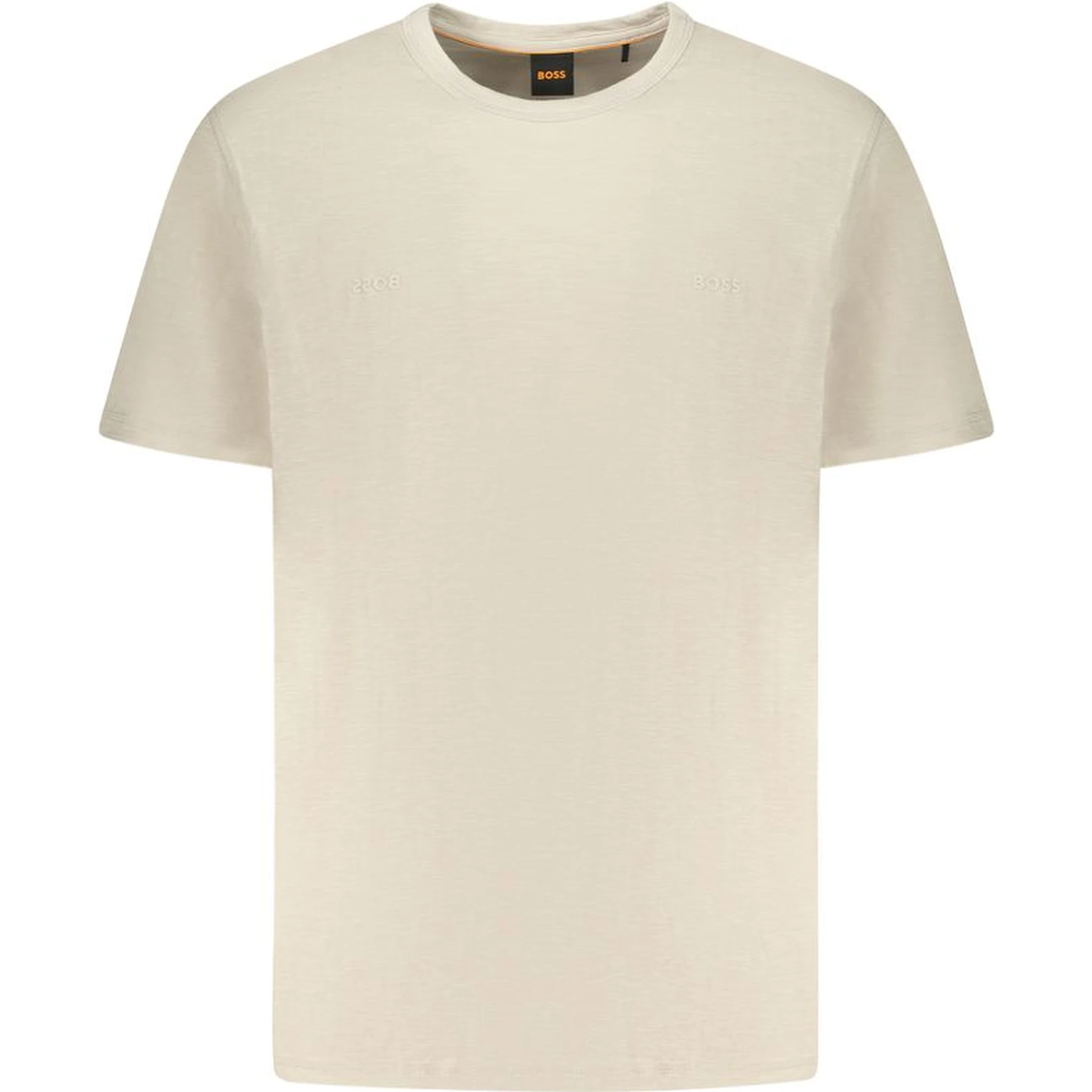 Beige Cotton Men T-Shirt