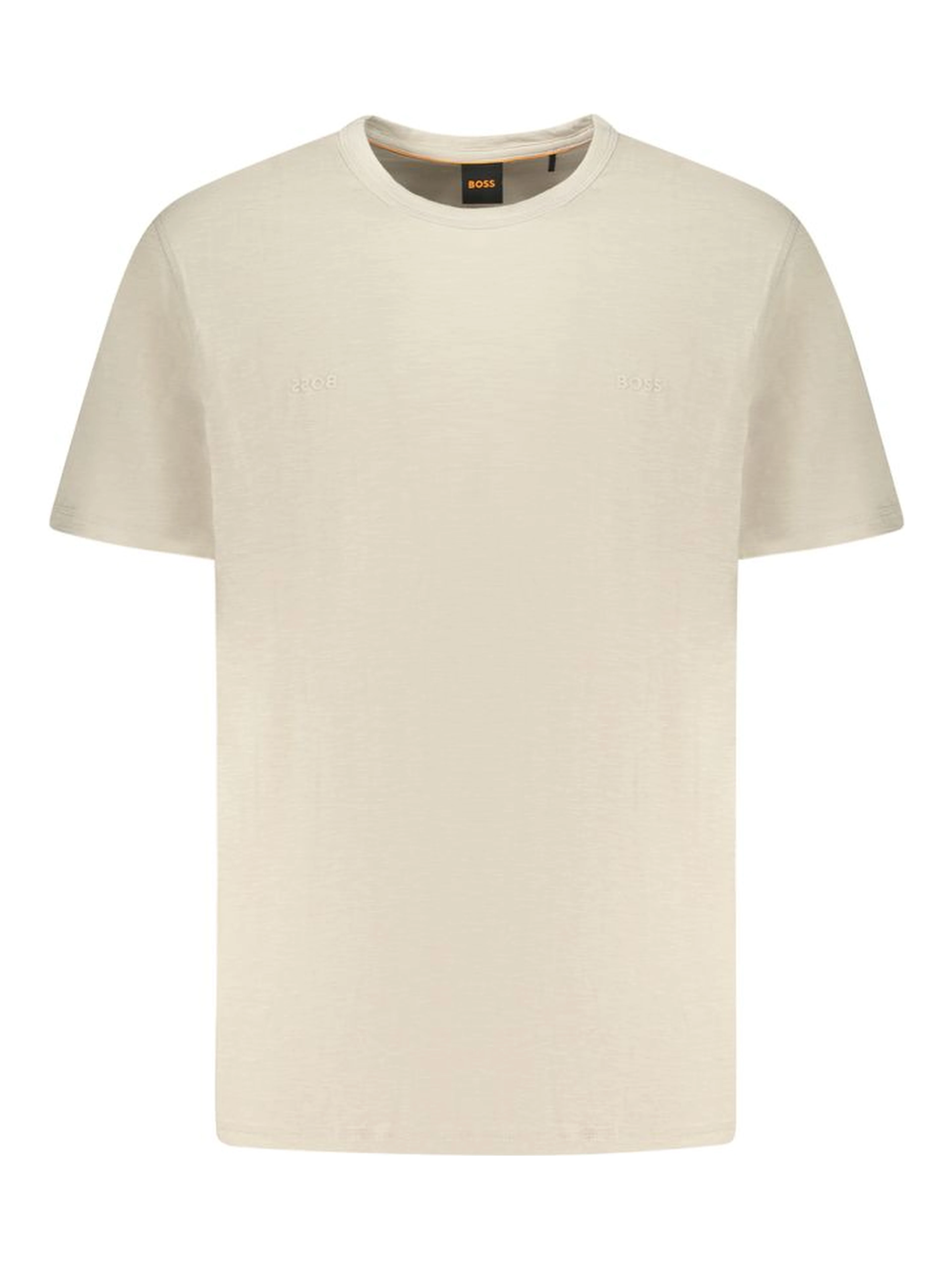 Beige Cotton Men T-Shirt