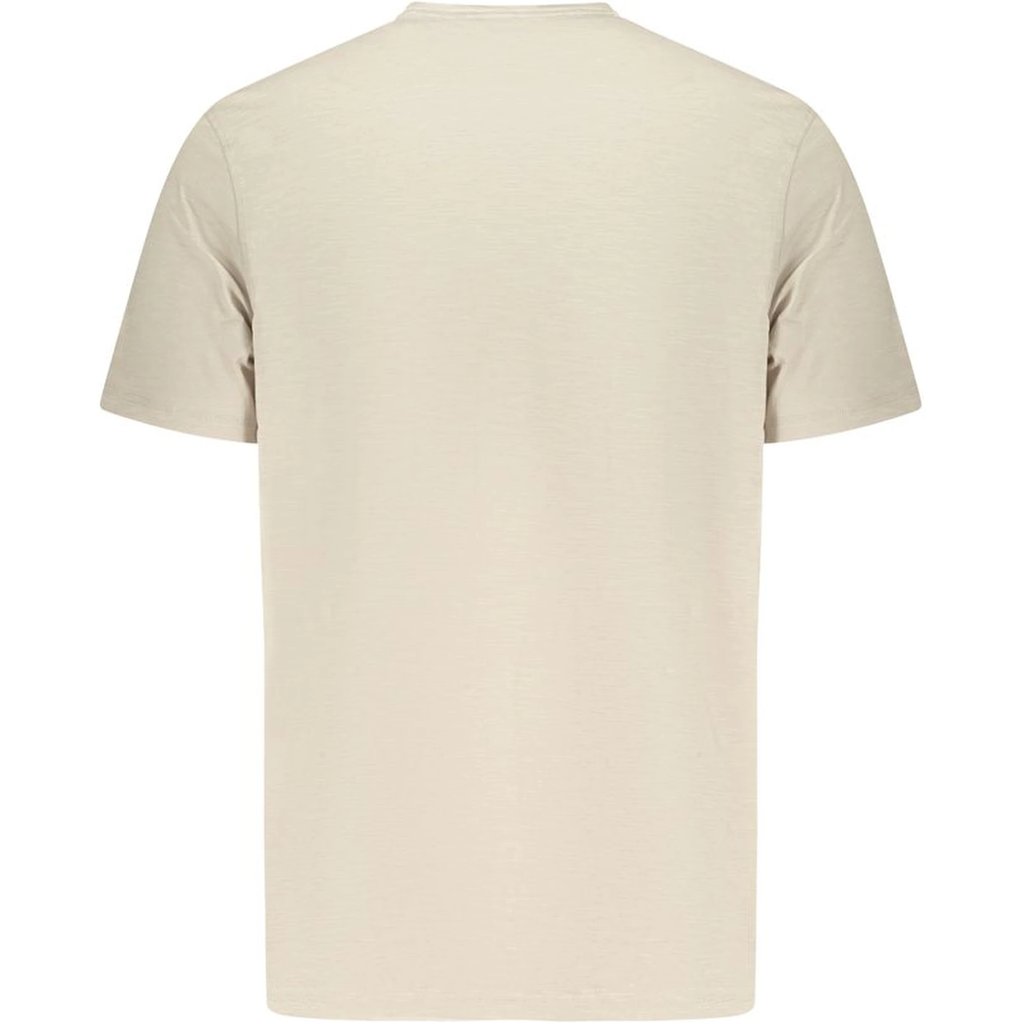 Beige Cotton Men T-Shirt
