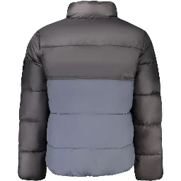 Blue Polyester Men's Jacket