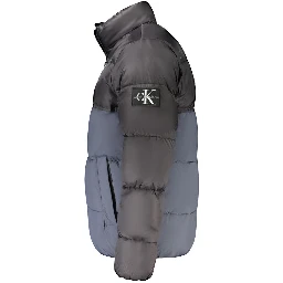 Blue Polyester Men's Jacket