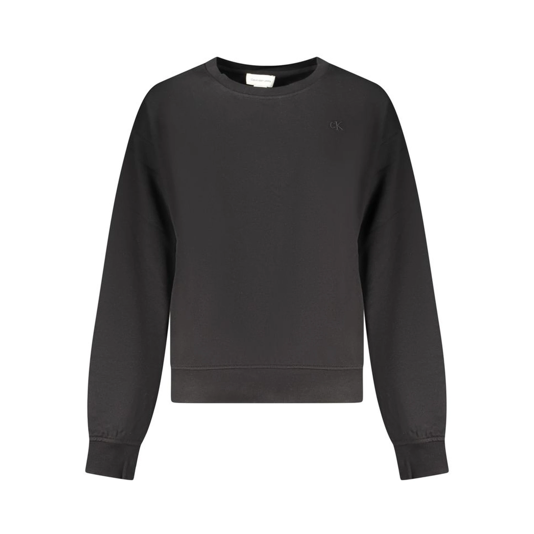 Black Cotton Women Sweatshirt
