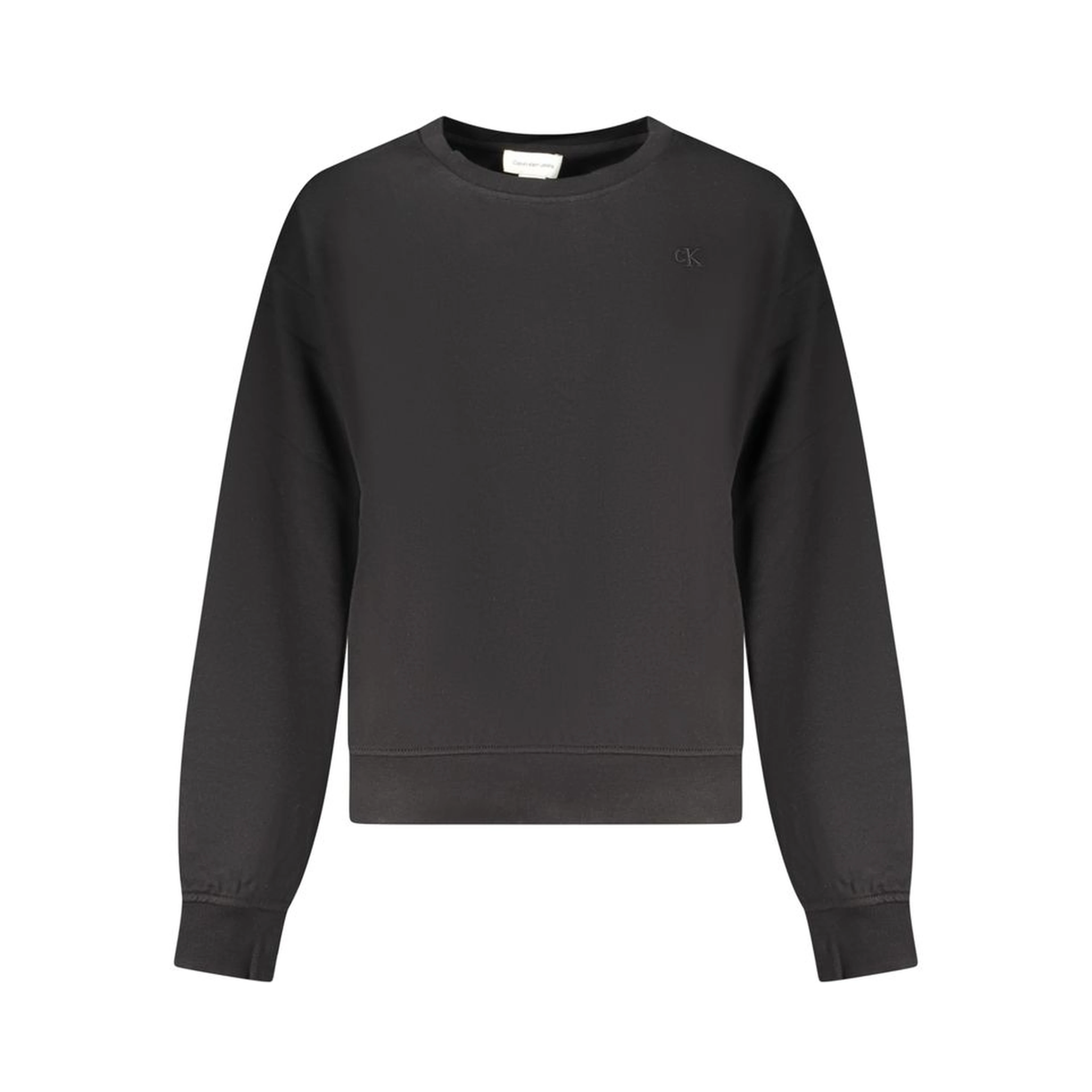 Black Cotton Women Sweatshirt