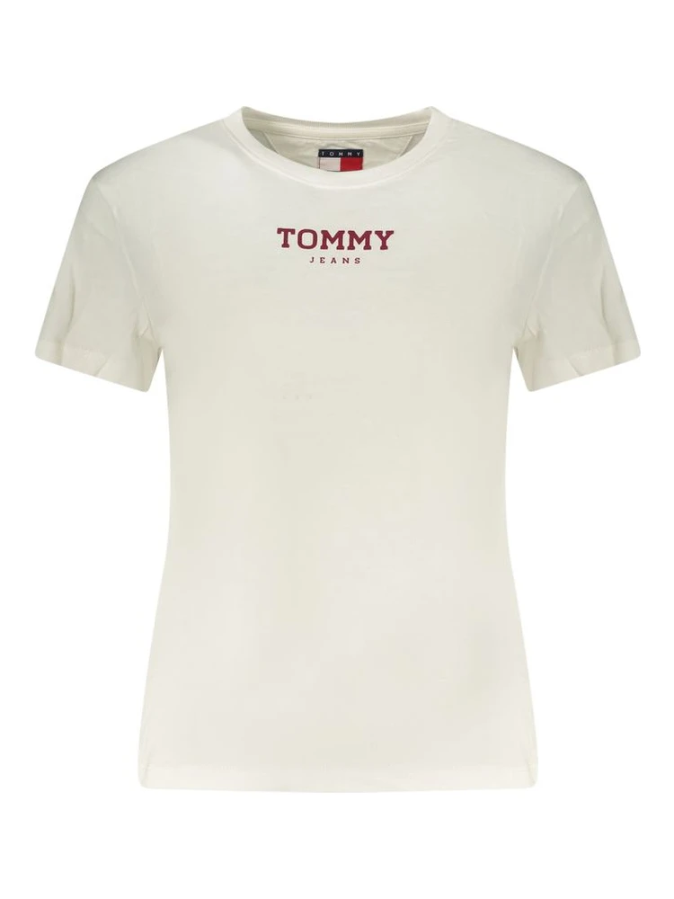 White Cotton Women T-Shirt