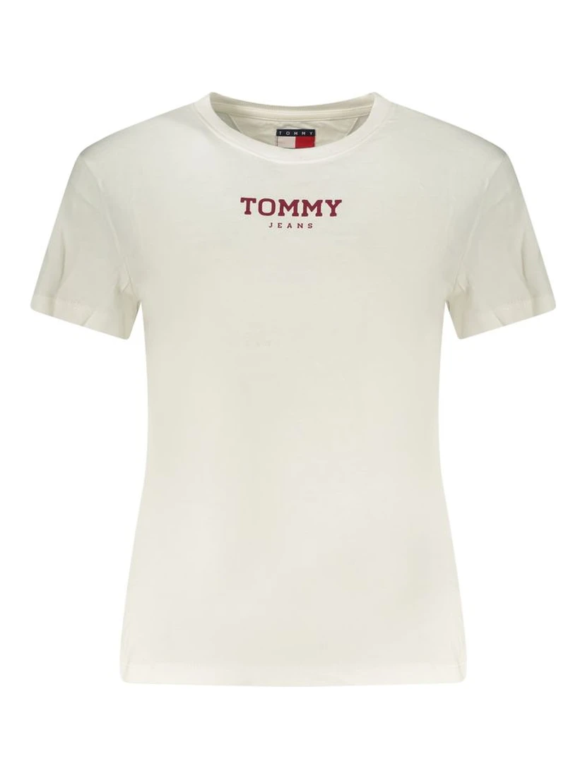 White Cotton Women T-Shirt