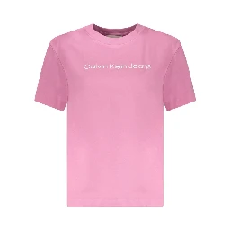 Pink Cotton Women T-Shirt
