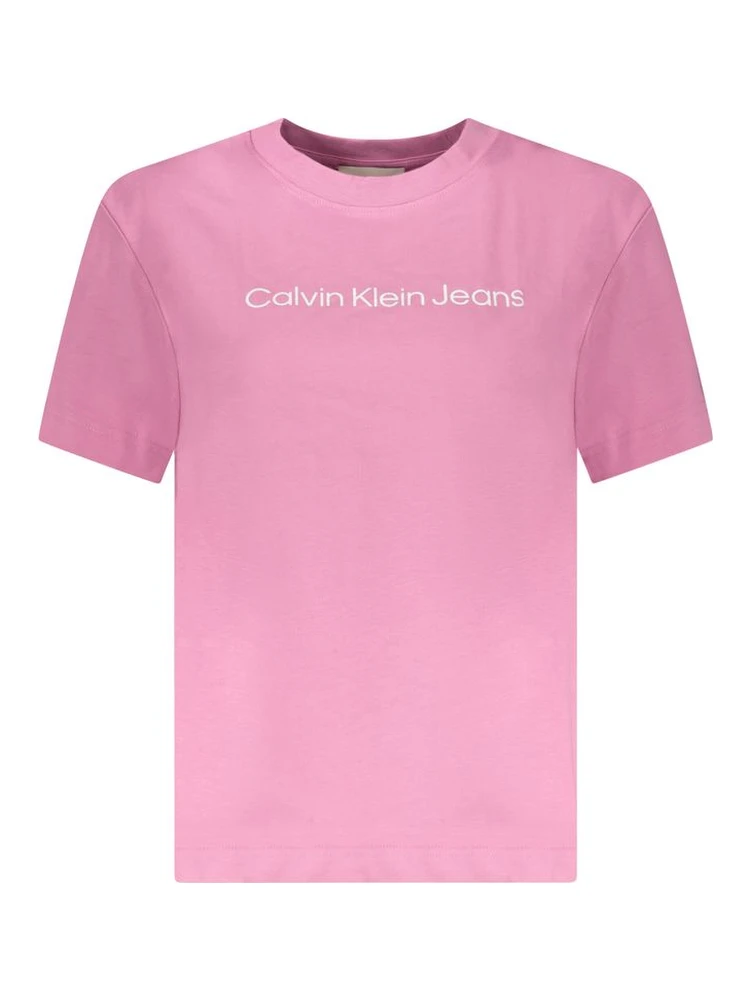 Pink Cotton Women T-Shirt