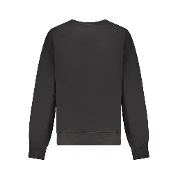 Black Cotton Women Sweatshirt